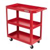 3-Tier Rolling Tool Cart,Metal Mechanic Tool Cart on Wheels, Heavy Duty Rolling Carts with Wheels