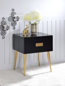 ACME Denvor Night Table in Black & Gold 84495