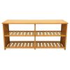 Oceanstar 10-Pair Bamboo Entryway Storage Bench