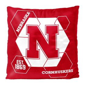 Nebraska OFFICIAL NHL "Connector" Double Sided Velvet Pillow; 16" x 16"