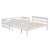 Wood Twin over Full Bunk Bed with Ladder, White