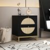 2 Drawer side table, Display Rack for Bedroom and Living Room, Nightstand Side Table Bedroom Storage Drawer Bedside End Table
