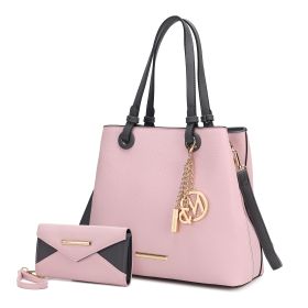 MKF Collection Kearny Women Tote Bag with Wallet by Mia k (Material: Polycarbonate, Color: pink)