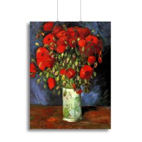 Vase with Red Poppies by Van Gogh Canvas Print or Poster (type: Poster Print, size: 28" x 20" / 70cm x 50cm (approx))