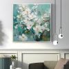 Handmade Oil Painting Abstract Original Flower Oil Painting on Canvas Large Wall Art White Floral Wall Art Living Room Decor
